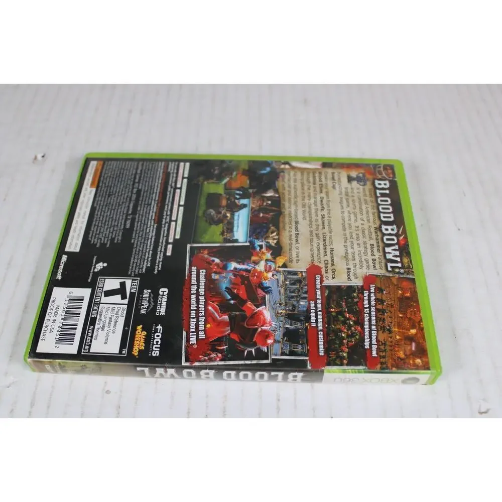 Blood Bowl (Microsoft Xbox 360, 2010) Authentic, complete, tested
